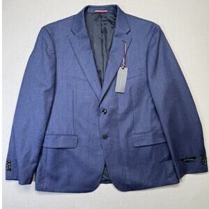 Tommy Hilfiger Men's Modern-Fit Stretch Wool Suit Jacket  44S blue  $450